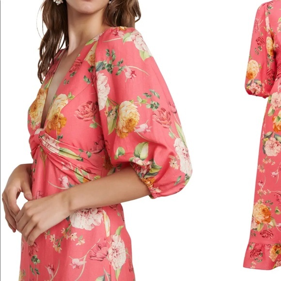 Ever New Floral Linen Blend Dress - Picture 2 of 5